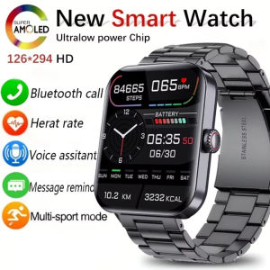 2026 NEW Blood Glucose Smartwatch Electrocardiogram Temperature Blood Oxygen Sleep Monitoring ECG+PPG Sports Smart Watch 智能手表
