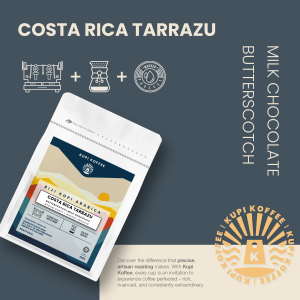 Kupi Koffee Single Origin Costa Rica Tarrazu Roasted Coffee Beans 200g 100% Arabica | Medium Roast | HALAL