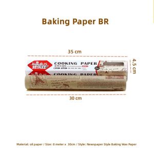 【Woody】8M Cooking Parchment Paper Baking Tools Food Grade Grease Paper Bread Sandwich Burger Fries Wrappers Cookie Oilpaper