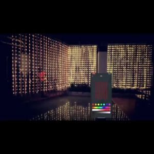Smart LED Curtain Light APP Control RGB Dimmable DIY Pattern Music Ambient Lighting For Home Holiday Party Christmas DecorationFast shipping