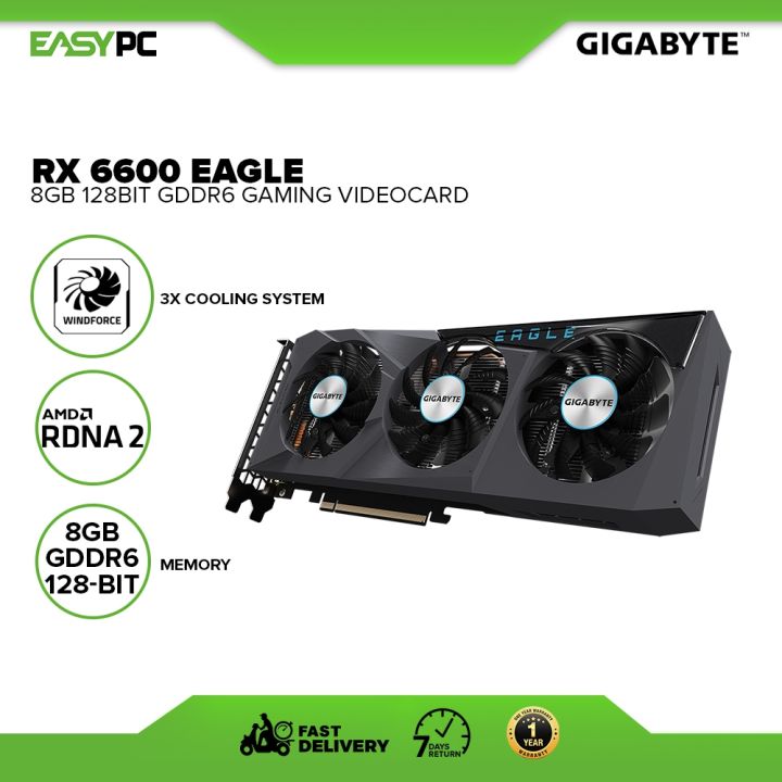 EasyPC | Gigabyte Rx 6600 Eagle GV-R66EAGLE-8GD 8gb 128bit GDdr6