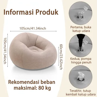 Sofa Udara/Sofa Tiup untuk Outdoor/Bean Bag Kecil untuk Satu Orang/Sofa Santai Bean Bag-Bisa untuk Rebahan dan Tidur