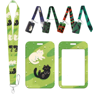 Plastic Protector with Lanyard for School Office and Daily Use Animal Clear Holder Protective Holder