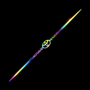 【Ready Stock】Car Logo Colorful Laser Body Door Decoration Sticker Rear Glass Rear Wing Modified Reflective Color Changing Car Sticker