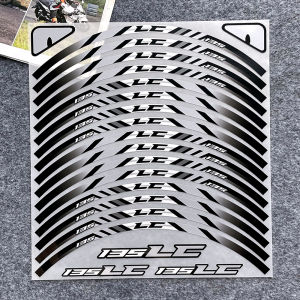 Cho YAMAHA Sticker lc135 17inch trục bánh xe Miếng Dán Phản chiếu xe máy sửa đổi nhãn dán đa năng YAMAHA Đề-can bánh xe Đề-can chống thấm nước