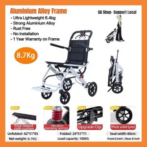 High Quality Folding Wheelchair Lightweight Folding Wheelchair for the Elderly Easy to Carry