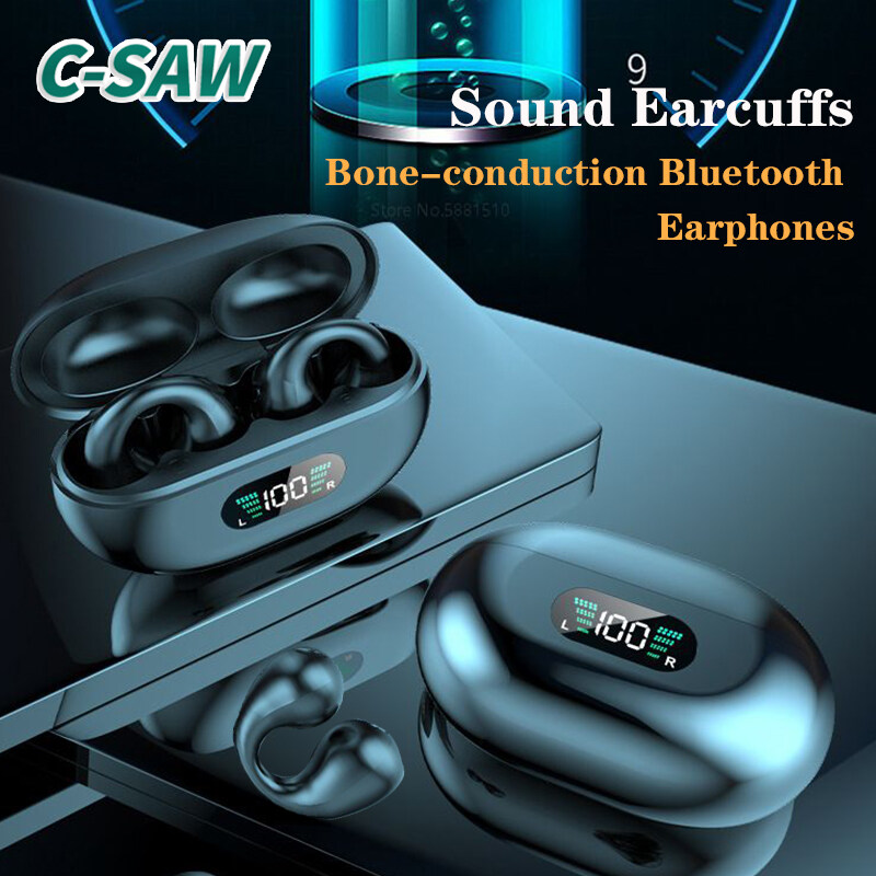 2024 For Ambie Sound Earcuffs TWS Earbuds Wireless Earphones Bluetooth 5.3 Headphone HiFi Stereo Sports Waterproof Earhook Mic_voghion.com