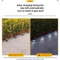 Lampu Solar Tangga Tahan Air LED Step Light Outdoor Waterproof Solar Powered For Garden Fence Deck Lighting. 