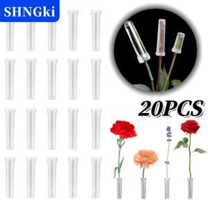 [COD] 🔥🔥🔥SHNGki Nhựa hoa nước ống với chặt chẽ Silicone Mũ tái sử dụng trong suốt hoa lọ cho Tặng hoa tươi vườn nhà sử dụng