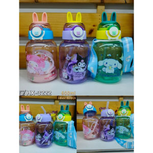 NEW Botol Minum Anak Botol Kuping Karakter Sanrio Kuromi Free Tali Panjang 600 ml