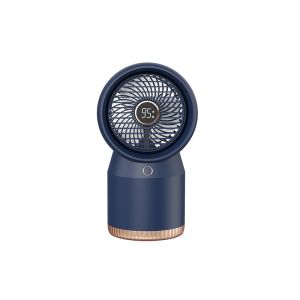 Spray Cooling Table Fan 5000mah mini Water Fan LED Digital Display Air Circulation Fan with Night Light 600ml USB Rechargeable Spray Humidification Cooling Fan