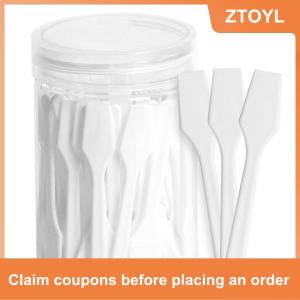 【ZTOYL】 100 pcs Jar Mini Mỹ phẩm thìa Scoop Mặt Kem trang điểm mặt nạ hỗn hợp muỗng vẻ đẹp tự làm công cụ mắt mặt trang điểm Applicator Sticks