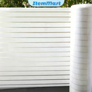 ItemMart 45×100cm Static Striped Frosted Window Film Non-Adhesive Static Cling Privacy Glass Sticker