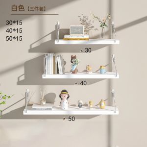 ติดตั้งง่าย ชั้นวางติดผนัง 3 ชิ้น สไตล์มินิมอล ไม่ต้องเจาะผนัง เหมาะสำหรับห้องนั่งเล่น ชั้นวางข้างเตียง แผ่นชั้นวางในห้องนอน