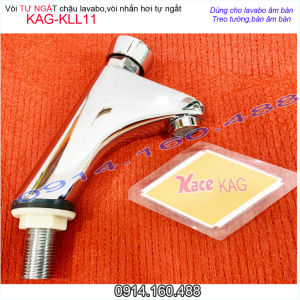 Vòi lavabo tự ngắt nước KAG-KLL11 thân lớn nhấn nước xả mạnh Van bán tự động ấn tay tiêt kiệm nước tốt sử dụng tốt