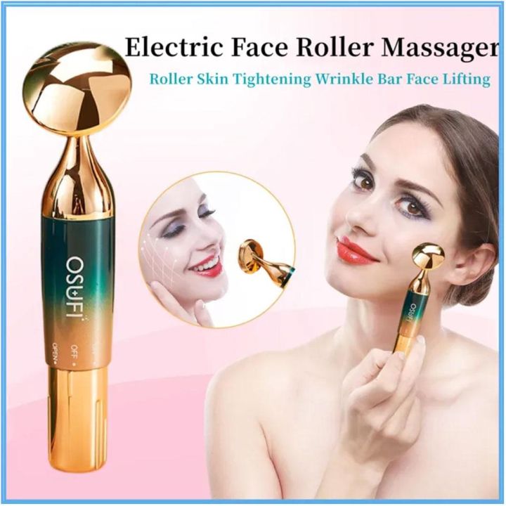 electric vibrating face massager 24K Golden Pulse Electric T-Shape Vibrating Facial Massage Tool main image 1
