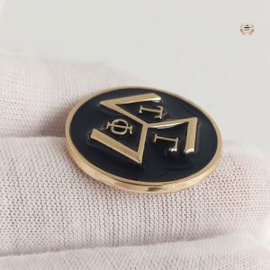 1.0inch 3D Metal TAU Mobile Phone Emblem Waterproof Non-Fading High Quality TAU GAMMA PHI Logo