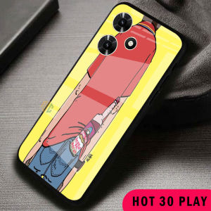 infinix hot 30 play- Softcase Glass Kaca -S03- Casing Handphone - Casing Hp - Pelindung HP-COD!!!