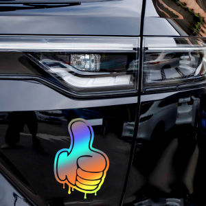 Tem phản quang hình Ngón tay vui nhộn dán trang trí ô tô xe máy lap top nón bảo hiểm