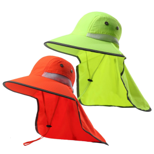 Outdoor Sport Fisherman Hat Fluorescent Color Stylish Sun Protective Wide Brims Hat For Hiker And Campers Wear