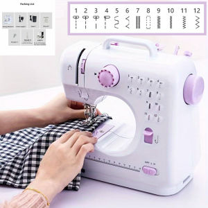 Laguna Stock+COD Mini Sewing Machine Electric 12 Stitches Knitting Machine Replaceable Presser Foot Motor Sewing Machine Automatic Stitches Household Sewing Machine