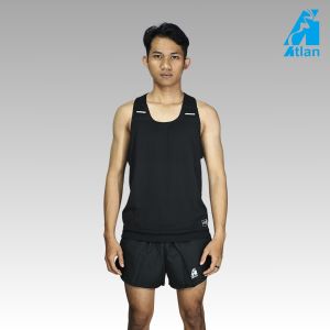 AERON Singlet Olahraga Sport Men Atletik Jersey Motif Full Print Dry Fit Black