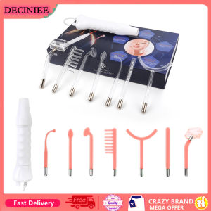 DECINIEE High Frequency Electrode Glass Tube Violet Orange Light Acne Wand Skin Care Spot Acne Remover Facial Spa Beauty Machine