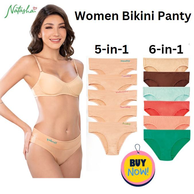 Natasha Bikini 5-in-1 Panty for Women 6-in-1, 3-in-1, New Seamless