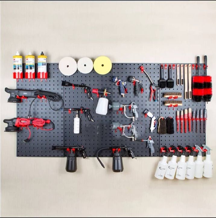 a Peg board Organizer Wall Control Metal Pegboard Standard Tool Storage