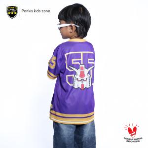 Jersey Anak PANKIS Kids – Desain Robot Gundam Keren Warna Ungu Edisi Terbatas + Packaging Eksklusif