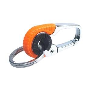 Men Keychain Hook Key Hook Keychain Rings Alloy Texture for Outdoor Climbing Double Rings Carabiner Fishing