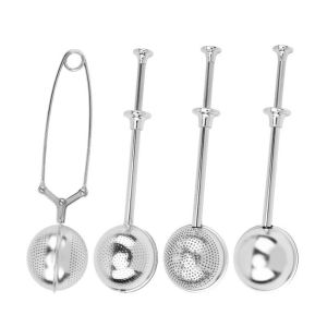 NEMOPH Stainless Steel Tea Strainer Reusable Mesh Filter Tea Ball Infuser Portable Long Handle Loose Leaf Tea Steeper Home Office