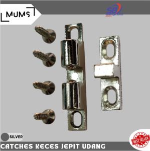 SB Jepit Capit Udang Catches Kuningan 43mm Putih Kuning Silver Gold Engsel Kunci Pintu Lemari Kabinet