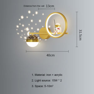 Nordic Modern LED Wall Lamp Children Room Wall Light Minimalist Creative Sconces Indoor Lighting Home Decor Living Room Bedroom