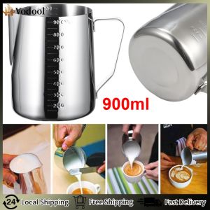 【Vodool】 350/600/900ml Milk Frothing Jug Sharp Mouth Milk Pitcher Barista Frother Pitcher