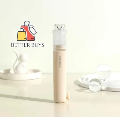 Better Buys 1pc 2-in-1 Portable Toothbrush Set with Toothpaste Case Travel Mini Soft Bristle Toothbrush for Kids