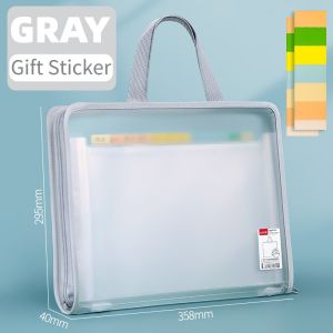 Zipper Expanding File Folder with Long13 Pockets File Organizer Gift Sticker Waterproof for School Office Supplies 35x29CM