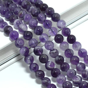 Natural Lace Amethyst Loose Round Beads 6.5mm