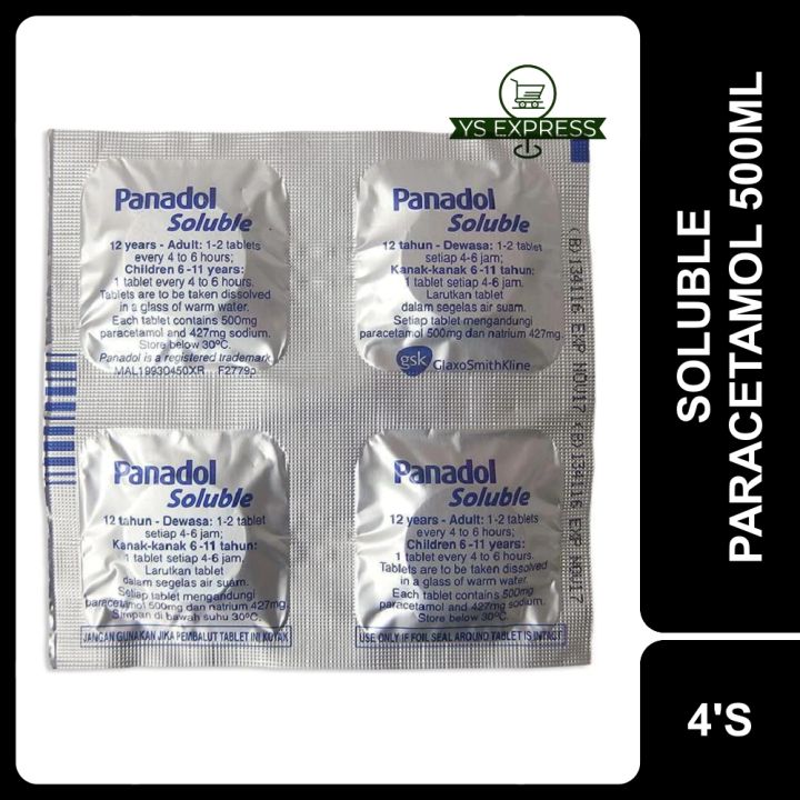 PANADOL Soluble Paracetamol 500MG 4'S