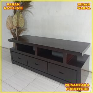 rak tv minimalis jati harga termurah meja tv retro jati