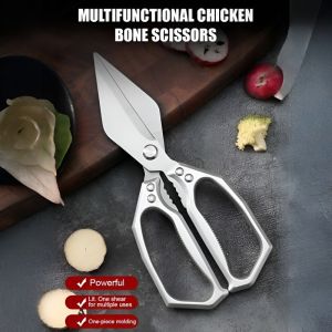 German Household Big Head Scissors Kitchen Special Multi functional Strong Chicken Bone Scissors Chicken Duck and Goose Bone Sharp Large Scissors加厚厨房大头剪