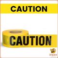 Digeo Caution Tape (Non-Adhesive) Isolated Barricade Yellow and Red Danger Warning Tape 100m/roll. 