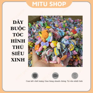 Combo 100 dây buộc tóc hình thú ngộ nghĩnh siêu xinh