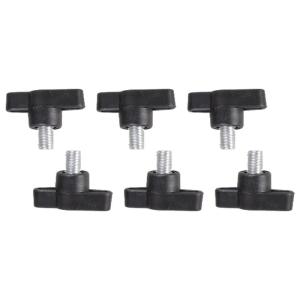6PCS Manual Twist Fasteners Carbon Steel Resistant Ergonomic Hand Turned Screws Quick Fixing for Home Assembly
