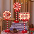 Stop Sign Decoration LED Santa Stop Here Tree Topper Desk Lamp LED Santa Stop Here Tree Topper Window Decorative Lights For Walkway here. 