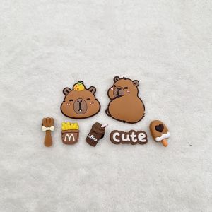 Crocs Jibbitz อุปกรณ์ตกแต่งรองเท้าพีวีซีลายการ์ตูนน่ารักหัวเข็มขัดถอดรองเท้าออกได้สำหรับ Crocs