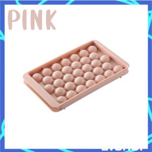 33 Grids Round Ice Ball Tray with Cover Ice Cube Maker Box Homemade Jelly Mold Drink Bar DIY Frozen Storage Ice Box