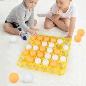 MUQZI Câu Đố Trò chơi trên Bàn bóng bàn Bóng bàn Đồ chơi giáo dục Bóng Nảy trò chơi tiệc tùng Khay trứng thử thách bữa tiệc Thủ công Backgammon bóng bàn Tương tác giữa cha mẹ và con cái