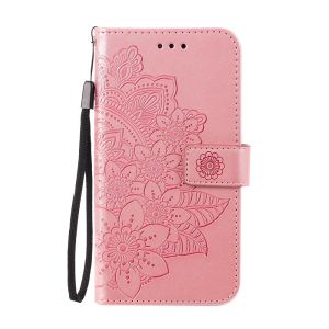 For Infinix Note 10 10 Pro NFC 8 7 / Hot 10S 10T NFC 10 10 Play 9 9 Play / Zaro 8 / Smart 5 Embossed Petal Phone Case PU Leather Anti-Fall Wallet Flip Cover Casing