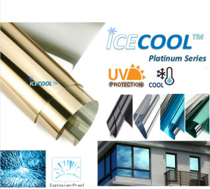 Icecool Pratinum Series Solar Reflective Window Film Privacy Protection Glass Tinted Mirror Insulation Stickers Self-adhesive
